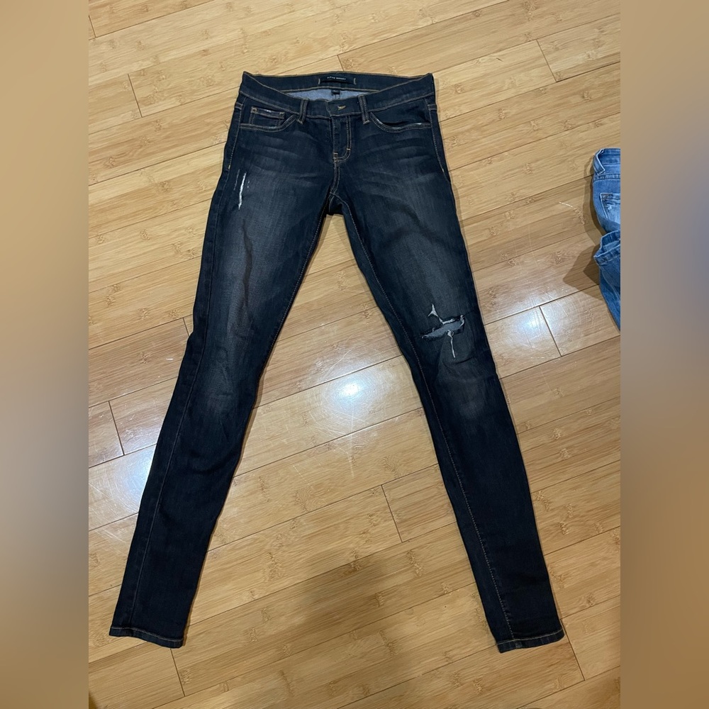Flying monkey size 25 women's dark wash distressed skinny stretch jeans